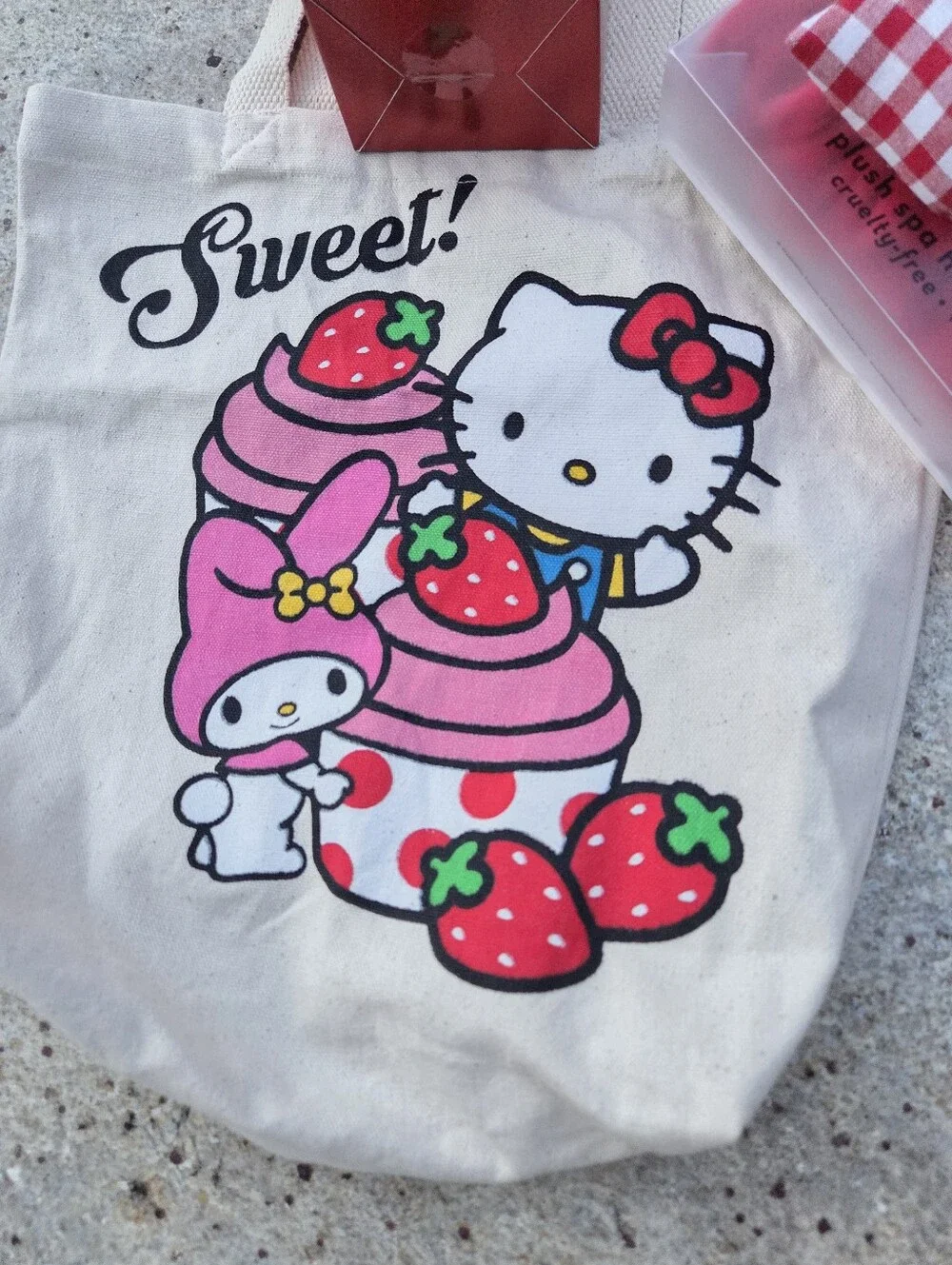 Hello Kitty Sweet Tote Bag Bath Bomb Spa Headband Bundle